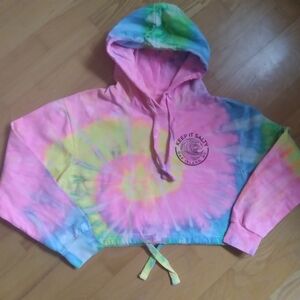 Keep It Salty Kids Tie-Dye Beach Hoodie Medium
